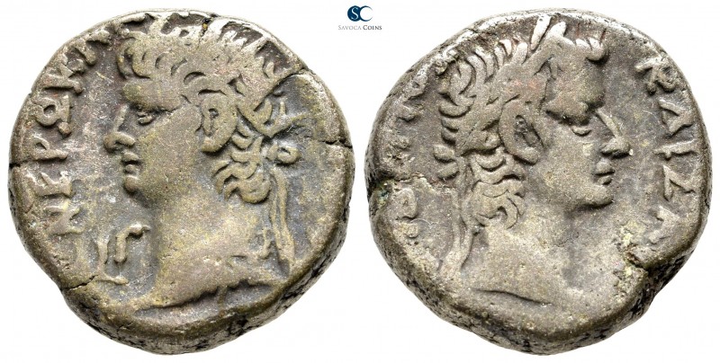 Egypt. Alexandria. Nero, with Tiberius AD 54-68. Dated RY 13=AD 66/67
Billon-Te...