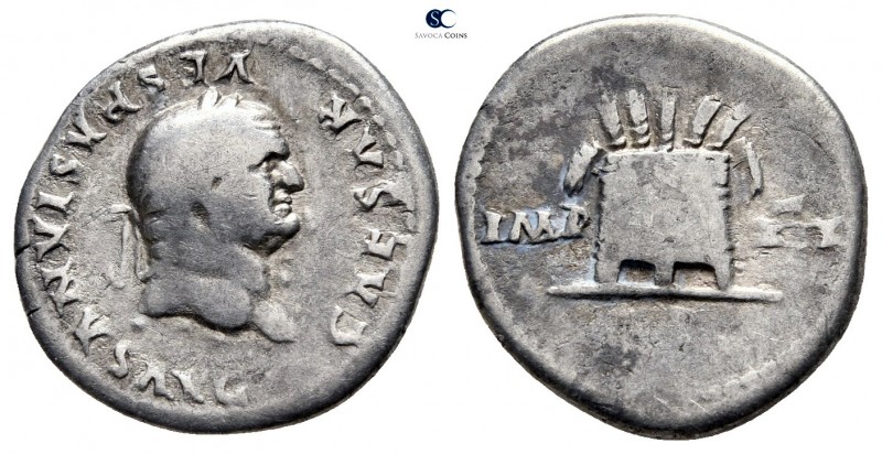 Vespasian AD 69-79. Rome
Denarius AR

19mm., 3,26g.



nearly very fine