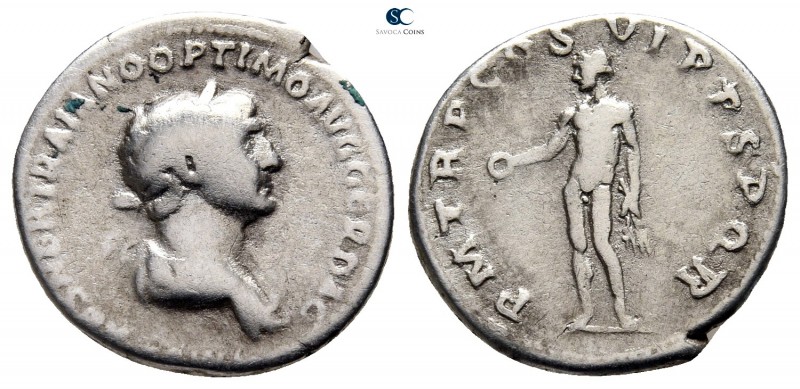 Trajan AD 98-117. Rome
Denarius AR

20mm., 3,25g.



very fine