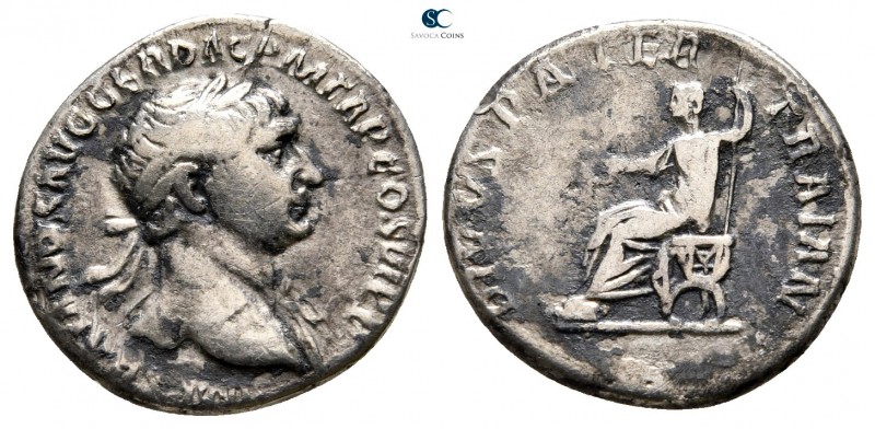 Trajan AD 98-117. Rome
Denarius AR

19mm., 2,86g.



very fine