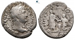 Hadrian AD 117-138. "Restitutor" issue. Rome. Denarius AR