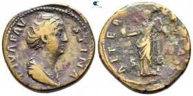 Diva Faustina I Died AD 140-141. Rome. Sestertius Æ