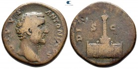 Divus Antoninus Pius AD 161. Rome. Sestertius Æ