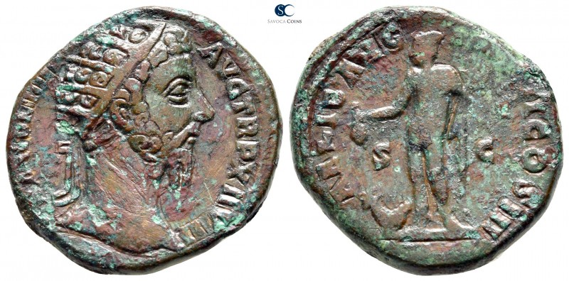 Marcus Aurelius AD 161-180. Rome
Dupondius Æ

27mm., 12,66g.



very fine...