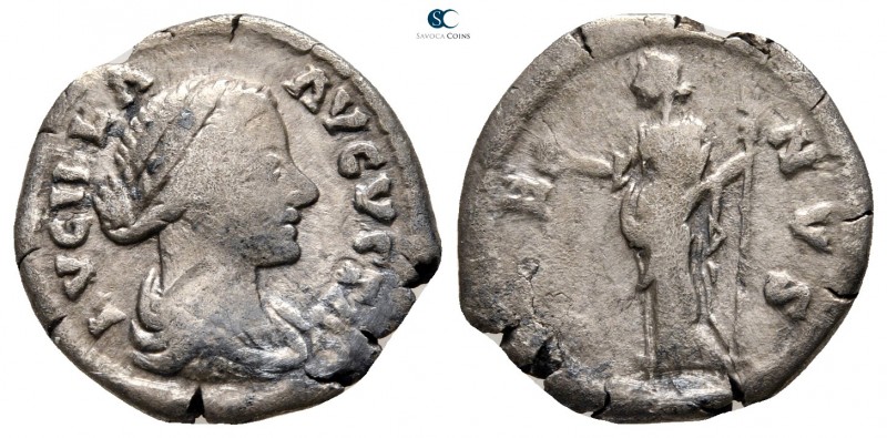 Lucilla AD 164-169. Rome
Denarius AR

19mm., 2,48g.



nearly very fine