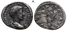 Commodus, as Caesar AD 166-177. Rome. Denarius AR