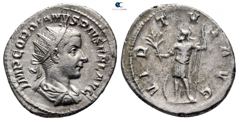 Gordian III AD 238-244. Rome
Antoninianus AR

23mm., 3,88g.



good very ...