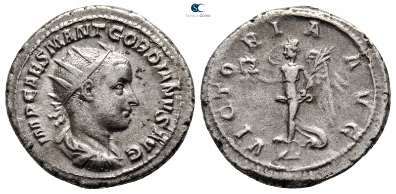 Gordian III AD 238-244. Rome
Antoninianus AR

23mm., 5,21g.



very fine