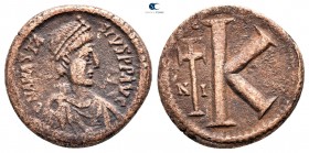 Anastasius I AD 491-518. Nikomedia. Half follis Æ