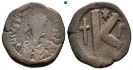 AD 518-527. Justin I (?). Constantinople. Half follis Æ