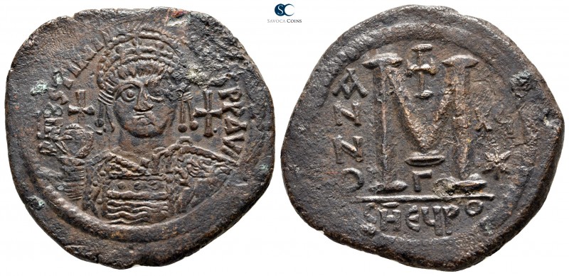 Justinian I AD 527-565. Theoupolis (Antioch)
Follis Æ

39mm., 21,34g.



...