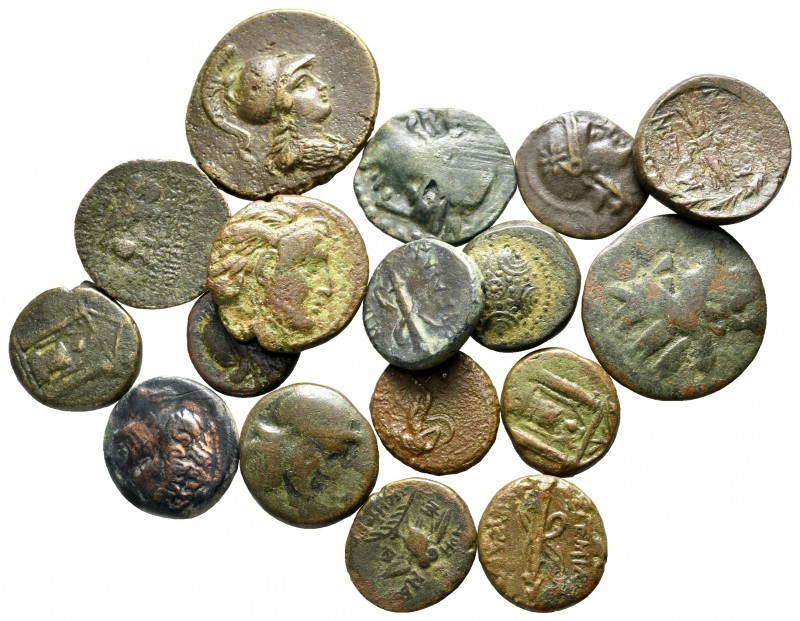 Lot of ca. 17 greek bronze coins / SOLD AS SEEN, NO RETURN! 

very fine