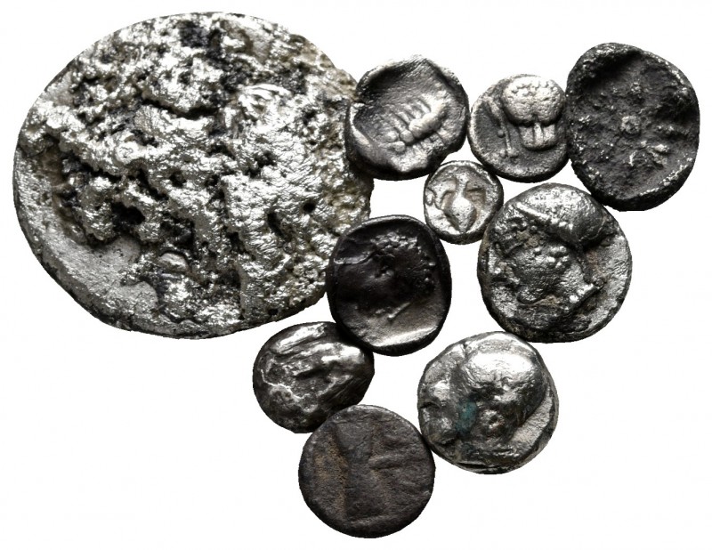 Lot of ca. 10 greek silver fractions / SOLD AS SEEN, NO RETURN!

nearly very f...