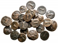 Lot of ca. 25 greek bronze coins / SOLD AS SEEN, NO RETURN!very fine