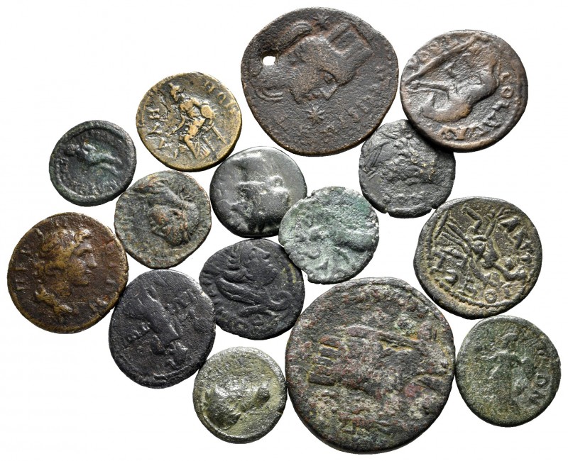 Lot of ca. 15 roman provincial bronze coins / SOLD AS SEEN, NO RETURN!

very f...