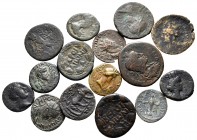 Lot of ca. 15 roman provincial bronze coins / SOLD AS SEEN, NO RETURN!very fine