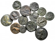 Lot of ca. 15 roman provincial bronze coins / SOLD AS SEEN, NO RETURN!very fine