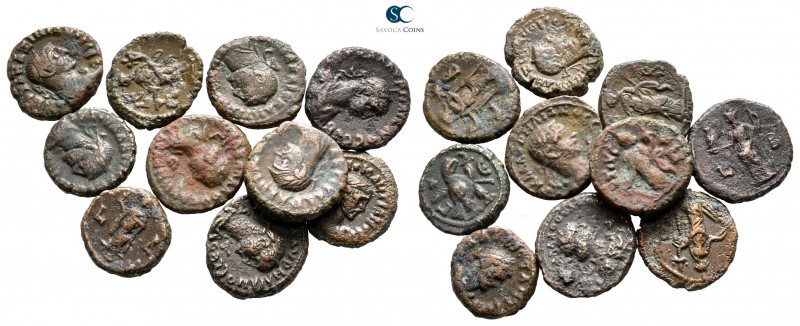 Lot of ca. 10 roman provincial bronze coins / SOLD AS SEEN, NO RETURN!

very f...