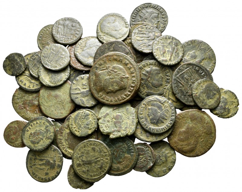 Lot of ca. 60 roman bronze coins / SOLD AS SEEN, NO RETURN!

very fine