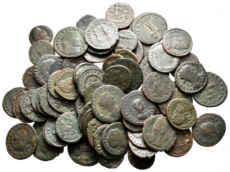 Lot of ca. 75 roman bronze coins / SOLD AS SEEN, NO RETURN!

very fine