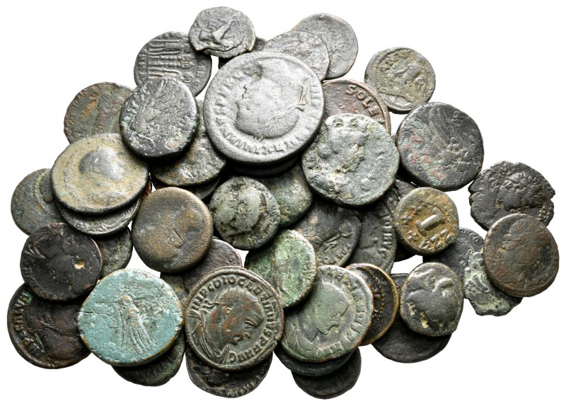 Lot of ca. 50 ancient bronze coins / SOLD AS SEEN, NO RETURN!

nearly very fin...