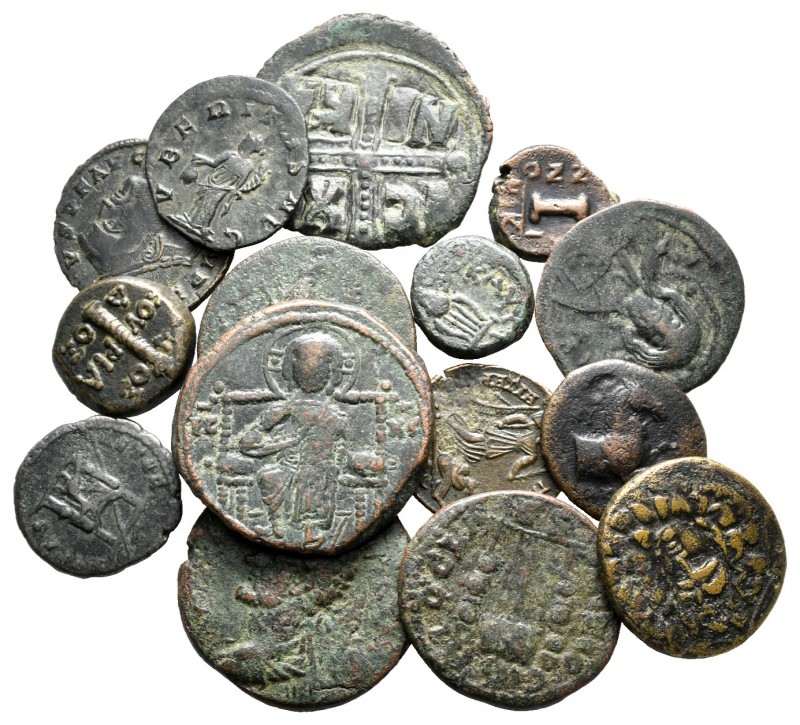 Lot of ca. 15 ancient bronze coins / SOLD AS SEEN, NO RETURN!

very fine