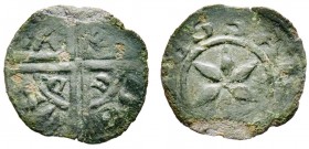 Amedeo V 1285-1323
Denaro piccolo di Piemonte o Viennese, Susa, ND, Mi 0.46 g.
Ref : MIR 51, Biaggi 43
Conservation : TB-TTB