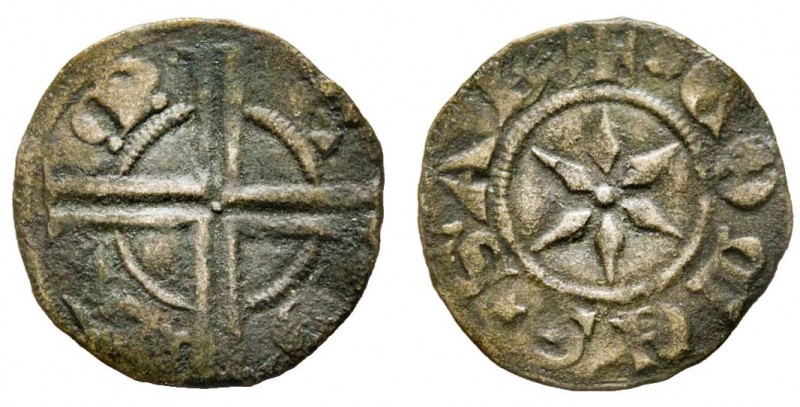 Amedeo V 1285-1323
Obolo di Piemonte, ND, Susa o Avigliana, Mi 0.35 g.
Ref : MIR...