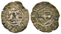 Amedeo VI 1343-1383
Forte Nero, ND, Mi 0.55 g.
Ref : MIR 88 (R2), Sim. 18, Biaggi 78
Conservation : TB. Rare