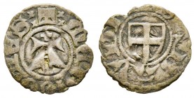 Amedeo VI 1343-1383
Denario Viennese, I tipo, ND, Mi 0.51 g.
Ref : MIR 93a (R2), Sim. 22, Biaggi 83
Conservation : TB/TTB