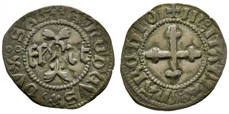Amedeo VIII Duca 1416-1440
Quarto di Grosso, I tipo, Chiablese, ND, Mi 1.34 g.
R...