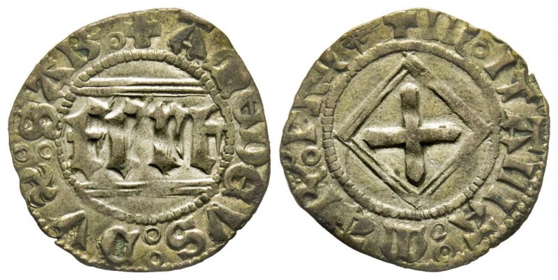 Amedeo VIII Duca 1416-1440
Quarto di Grosso, II Tipo, Torino, ND, Mi 1.39 g.
Ref...