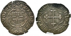 Filiberto I 1472-1482
Grosso, ND, Mi 2.42 g.
Ref : MIR 200d (R), Biaggi 177a
Conservation : NGC AU53