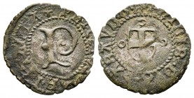 Filiberto I 1472-1482 
Forte, III Tipo, ND, Mi 0.84 g.
Ref : MIR 212c (R2), Sim 10/3, Biaggi 186
Conservation : TB-TTB. Rare
