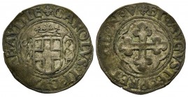 Carlo II 1504-1553
Grosso di Savoia, III Tipo, Aosta, ND, Mi 2.11 g.
Ref : MIR 387d, Sim. 57, Biaggi 332a
Conservation : TTB