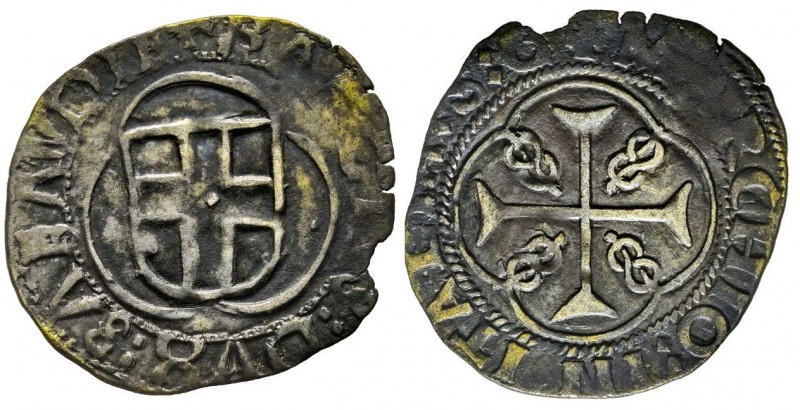 Carlo II 1504-1553 
Parpagliola da 3 Quarti, II tipo, Montluel?, ND, Mi 1.68 g.
...