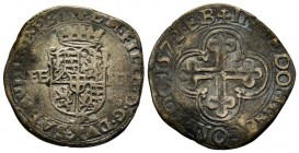 Emanuele Filiberto Duca 1559-1580 
Bianco o 4 Soldi, I tipo, 1572, Mi 4.27 g.
Ref : MIR 520y, Sim. 45/24
Conservation : TB/TTB