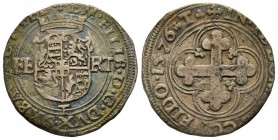 Emanuele Filiberto Duca 1559-1580 
Bianco o 4 Soldi, I tipo, Torino, 1576 T, Mi 4.01 g.
Ref : MIR 520ac, Biaggi 438r
Conservation : TTB+