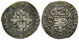 Emanuele Filiberto Duca 1559-1580 
Grosso, I Tipo, Aosta, 1555, Mi 1.76 g.
Ref : MIR 529b, Sim. 53, Biaggi 445b
Conservation : presque Superbe