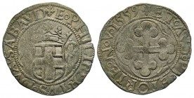 Emanuele Filiberto Duca 1559-1580 
Grosso, I Tipo, Aosta, 1559, Mi 2.30 g.
Ref : MIR 529f, Sim. 53, Biaggi 445h
Conservation : TTB/SUP