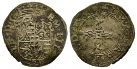 Emanuele Filiberto Duca 1559-1580 
Soldo, I tipo, Chambéry, 1562 C, Mi 1.04 g.
Ref : MIR 533c, Sim. 57/3, Biaggi 449
Conservation : TTB