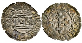 Emanuele Filiberto Duca 1559-1580 
Quarto di Grosso, VII tipo, Chambéry, Mi 0.82 g.
Ref : MIR 545b, Sim. 68, Biaggi 460
Conservation : TB-TTB