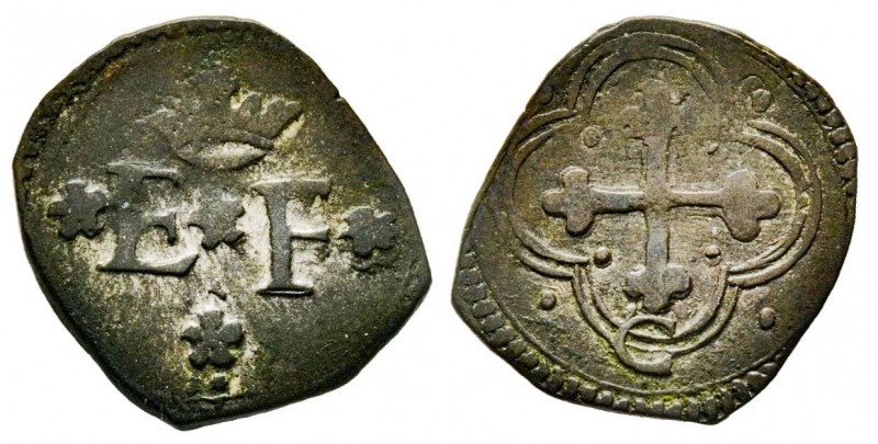 Emanuele Filiberto Duca 1559-1580 
Quarto di Soldo, I Tipo, Chambéry, Mi 1.06 g....