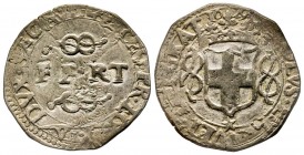 Carlo Emanuele I 1580-1630 
6 Soldi, Chambéry, 1629, AG 5.72 g.
Ref : MIR 643b (R), Sim.58, Biaggi 544i
Conservation : TTB