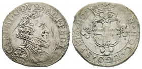 Carlo Emanuele I 1580-1630 
2 Fiorini, IV tipo, Vercelli, 1626, Mi 6.21 g.
Ref : MIR 648a (R), Sim. 60, Biaggi 547b
Conservation : rayures sinon TTB-S...