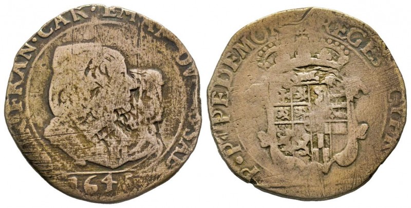Carlo Emanuele II
Reggenza della madre 1638-1648
Mezza Lira, V tipo, Torino, 164...