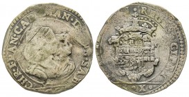 Carlo Emanuele II
Reggenza della madre 1638-1648 
Mezza Lira, V tipo, Torino, AG 8.25 g.
Ref : MIR 758, Sim. 20, Biaggi 634
Conservation : TB