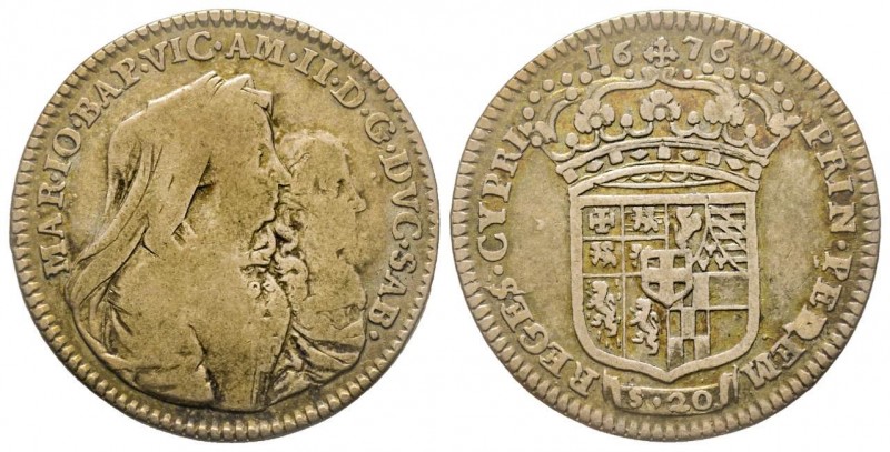 Vittorio Amedeo
Reggenza della Madre 1675-1680 
Lira, Torino, 1676, AG 5.92 g.
R...