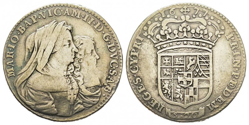 Vittorio Amedeo
Reggenza della Madre 1675-1680 
 Lira, Torino, 1677, AG 5.92 g.
...