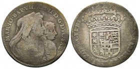 Vittorio Amedeo
Reggenza della Madre 1675-1680 
Lira, Torino, 1678, AG 5.69 g.
Ref : MIR 838d (R2), Sim. 6, Biaggi 709c
Conservation : TB. Rare